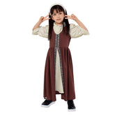 Medieval Retro Palace Kids Girls Princess Dress Stage Performance Cosplay Costume Halloween Carnival Suit